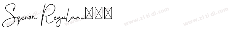 Sqeron Regular字体转换